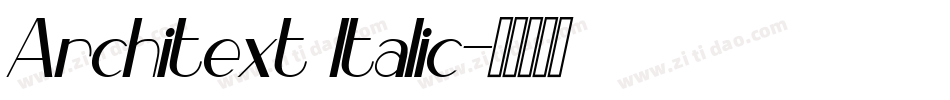 Architext Italic字体转换